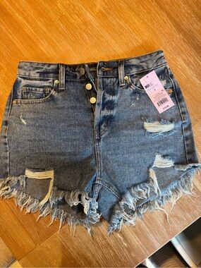 Wild Fable Distressed High-Rise Denim Women’s Shorts - Blue